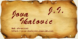 Jova Ikalović vizit kartica